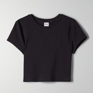 Black aritzia tna crop shirt